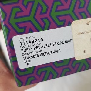 Tory Burch wedge flip flop size 5